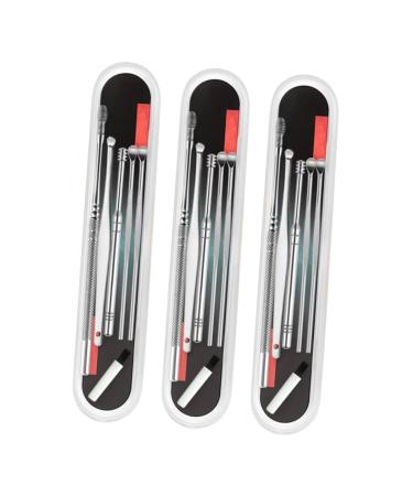 3 Sets 6-Piece Ear Cleaning Set Suit Case Pro Tools Cleaning Brush Set Spiral Spring Ear Cleaner Ear Cleaner for Ear Wax Scoop Ear Wax Scoop Kit Ear Wax Remover Kit Blush