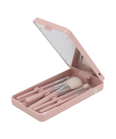 Professional Travel Makeup Brush Set with LED Mirror - Portable Cosmetic Brushes for Eyeshadow Powder & Blush - Buy Online on GoSupps.com