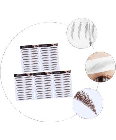 Angoily 5pcs Eyebrow Stickers Authentic Eyebrows Black Out Stickers Eyebrow Tool Hair Post Paper 3d - Buy Online on GoSupps.com
