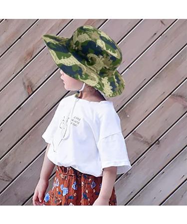 XYIYI Kids Bucket Hat - Adjustable Sun Hat for Boys & Girls 4-8 Years | Camouflage Dinosaur Print - Buy Online on GoSupps.com