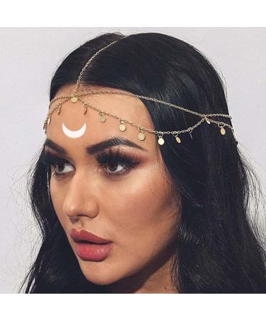 Reaky Sequins Headband Boho Tassels Headbands Bridal Headpiece Gold Hairband Festival Hair Accessories for Women and Girls (Gold) - Buy Online on GoSupps.com