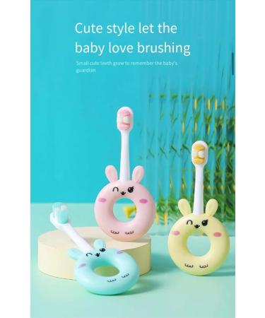 1-2-3 Years Children Toothbrush | Kids Toothbrush | Soft Bristles Round Handle BPA Free | 1-3 Years Old Toodler Toothbrush Cute Baby Toothbrush Teethers Brush Silicone Infant Toothbrush (Yellow) - Buy Online on GoSupps.com