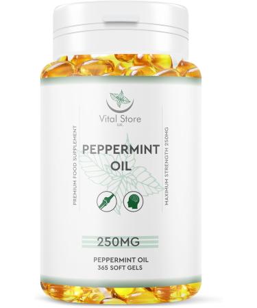 Peppermint Oil 250MG Vegan Softgels - 1 Year Supply (365ct) | High Strength Peppermint Supplement - Buy Online on GoSupps.com