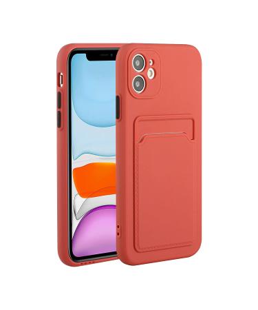 Tivenfezk Nadoli Silicone case for iPhone 15 Plus Ultra thin shockproof scratch -resistant wallet soft TPU protective cover cell phone case with credit card holder iphone 15 plus plum red