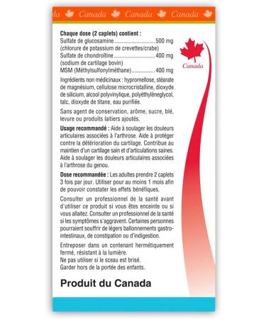 BILL Natural Sources Glucosamine + Chondroitin + MSM 120 Tablets - Buy Online on GoSupps.com