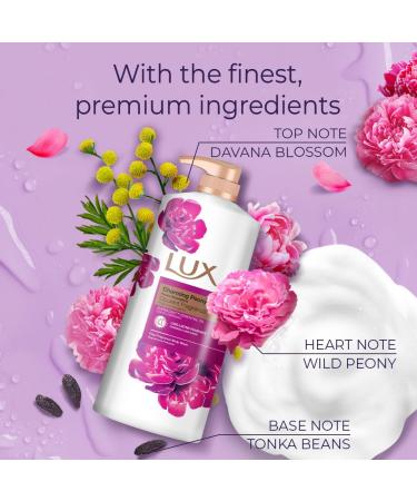  LUX( ) LUX Charming Peony Shower Gel with Orange Oil Long-Lasting Fragrance Nourishing Body Wash Men and Women Pack of 2 1 L - Buy Online on GoSupps.com