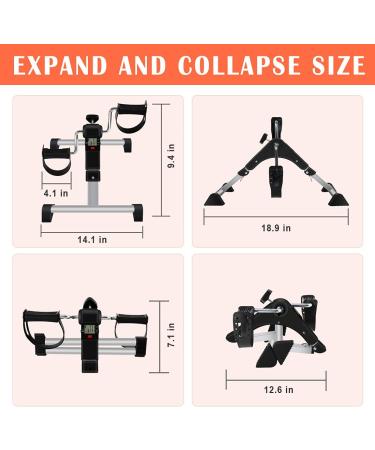 GOREDI Pedal Exerciser - Fitness Folding Peddler for Arm & Leg Workout with LCD Display - Buy Online on GoSupps.com