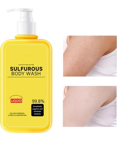  Ungtyb Sulfur Wash Shower Gel Multi-Action 300ml Sulphurs Shampoo Cleanser Anti-Itch Body and Scalp Treatments Skin Balancing Formula for Facial Hair Men Women Travel Hotel Business Trip - Buy Online on GoSupps.com