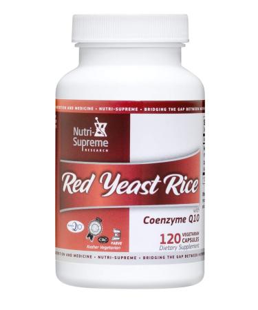 Nutri-Supreme Research Red Yeast Rice 600 mg with Coenzyme Q-10 - 120 Vegicaps