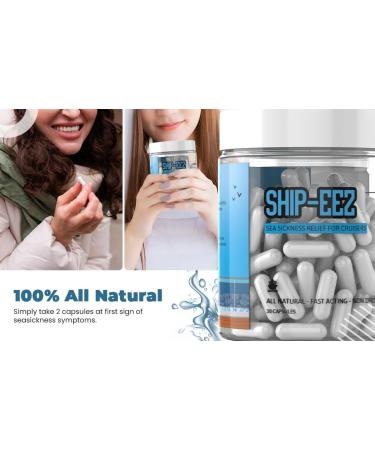 Buy Ship-EEZ Sea Sickness Capsules All Natural Relief for Cruisers | 30 Count | International Shipping Available - Buy Online on GoSupps.com