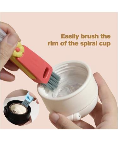 3 in 1 Cup Lid Cleaning Brush Multifunctional Crevice Cleaning Brush for Gap Tight Spaces Cup Portable Bottle Cleaner Brush 3 Pcs - Buy Online on GoSupps.com