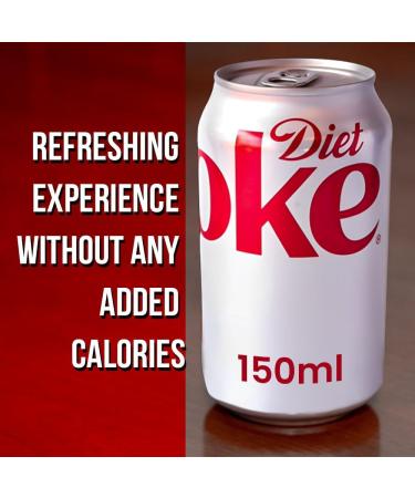 Diet Coke Cans Pack of 12 (150ml) Taste and Fizz with Zero Calories - Sold by VR Angel - Buy Online on GoSupps.com