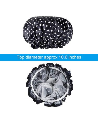 Zarrs Shower Hood 2-Pack for Women | Reusable Waterproof Elastic Bathroom Caps | Large Spa Salon Hats in Black & Red - Buy Online on GoSupps.com