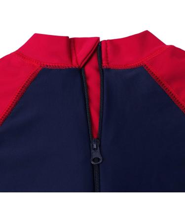 HUAANIUE Baby Boys Swimsuit with Hat | UPF 50+ Sun Protection | Short Sleeve One Piece Rash Guard | 2-3 Years | Red Dinosaur Print - Buy Online on GoSupps.com