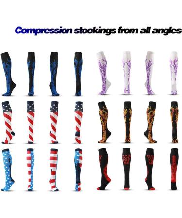 Randvi Compression Stockings for Men & Women (20-30 mmHg) - Ideal for Walking Travel Cycling & Pregnancy - Dark Blue (L/XL) - Relief for Edema & Nurses - Buy Online on GoSupps.com