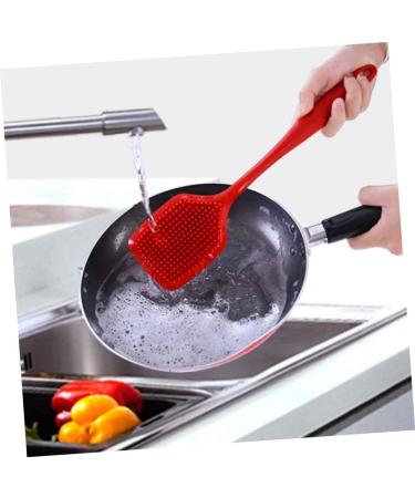 Solustre 2-Pack Rinse Brush Pot Cleaning Brush - Long Stem Silicone Handle for Effective Cleaning - Buy Online on GoSupps.com