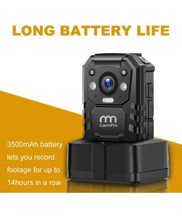 CammPro I826 Pro 64G Police Body Camera 1440P HD | Waterproof Wearable Night Vision GPS | Audio Recording | Law Enforcement Body Worn Camera - Buy Online on GoSupps.com