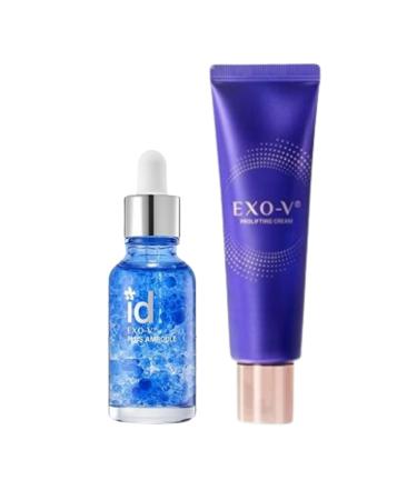 id EXO-V Plus Ampoule & Prolifting Cream for Total Lifting DUO | Advanced Anti-Aging Treatment with Exosome Technology | Restoring Skin Elasticity, Firmness, Deep Hydration, and Youthful Radiance