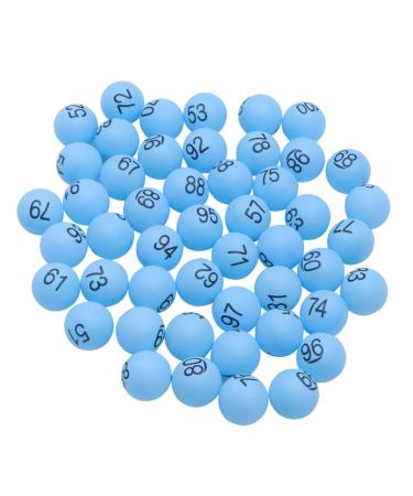 Toyvian 100pcs Numbered Balls 1-100 Lottery Balls Table Tennis Balls Printed Ping Pong Balls with Numbers for DIY Project Bingo Game Entertainment - Blue