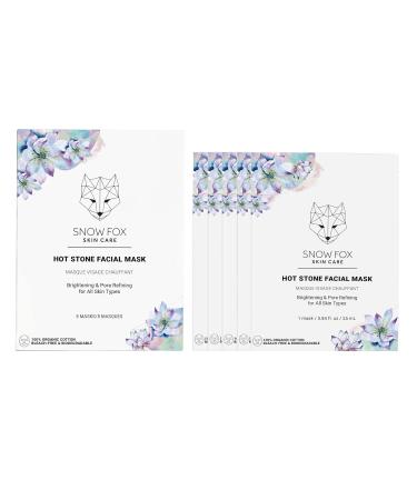 Snow Fox Skincare Hot Stone Facial Mask - Oil Control & Pore Treatment | 5-Pack Unscented - Best for All Skin Types - Buy Online on GoSupps.com