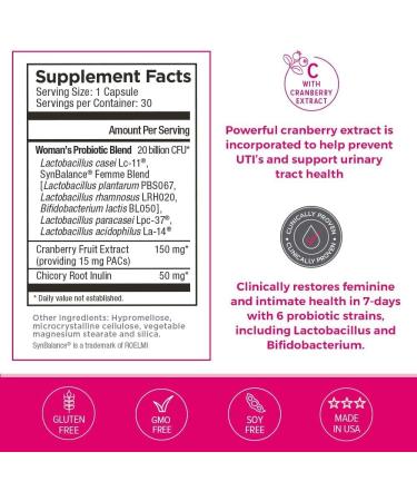 2 Pack Omax Prebiotics & Probiotics for Women | pH Balance Vaginal & Urinary Health | Vegan Organic Gluten Free - 60 Vege-Capsules - Buy Online on GoSupps.com