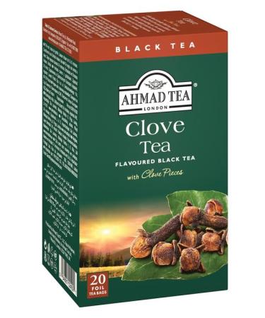 Ahmad Tea Clove Tea - Premium Black Tea with Cloves | 20 Individually Wrapped Aroma-Sealed Tea Bags (2g Each) - Enjoy Rich Flavor & Freshness - Buy Online on GoSupps.com
