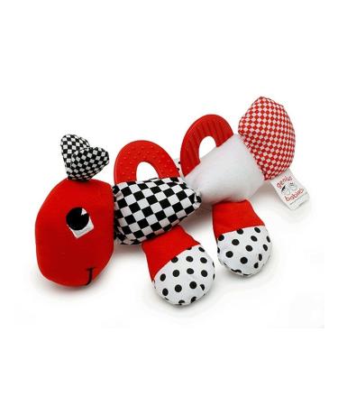 Baby's First Caterpillar Pal - Black  White & Red Teether Toy