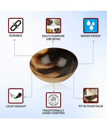 Handicrafts Home Genuine Ox Horn Shave Bowl 5 Inches - Handmade Lathering Shaving Soap Cup - Buy Online on GoSupps.com