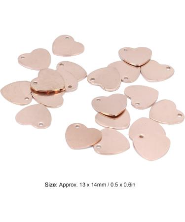 Pet Name Tag Heart Shape Personalized Dog Tags Stainless Steel 20pcs Long Lasting Cat Tags DIY Pet ID Tag for Pet Jewelry(Heart-Rose Gold 13 * 14mm 20 pcs) - Buy Online on GoSupps.com