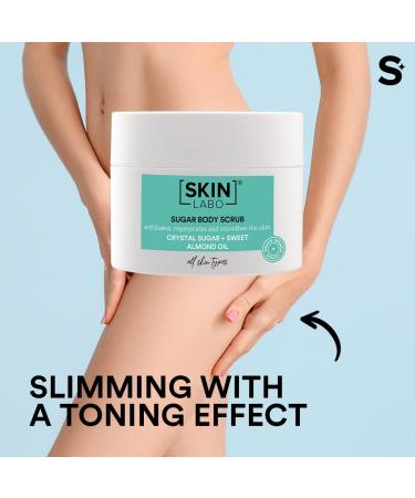 Skinlabo Sugar Body Peeling 200ml - Revitalize & Smooth Skin with Sugar Crystals & Almond Oil - International Shipping - Buy Online on GoSupps.com