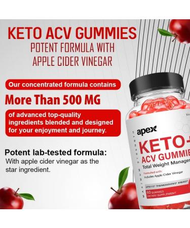 (2 Pack) Apex Keto - Apex Keto+ACV - Apex Keto+ACV Gummies (120 Count) - Buy Online on GoSupps.com