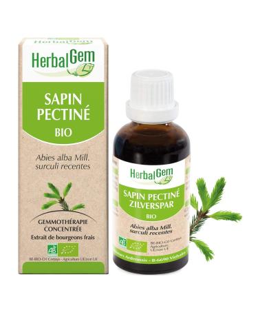 HERBALGEM Macerate-M re Organic Pectinated Fir - Concentrated Gemmotherapy Dietary Supplement - Fresh Bud Extract - For Bone Health - Vegan - 30 ml