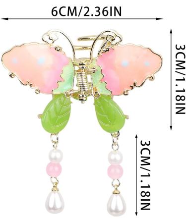 Butterflies Tassel Hair Clip | 3D Butterflies Clips | Hair Fashion Accessories Elegant Tassel Butterflies Hairpins Alloy Barrettes Tassel Butterflies -Shaped Hair Clip for Ladies Girls - Buy Online on GoSupps.com