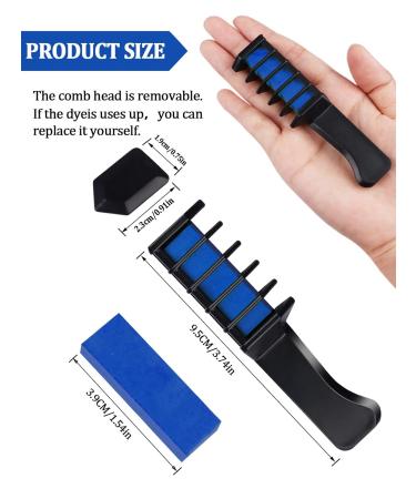 10 Pieces Hair Chalk Comb Set - Non-Toxic Temporary Hair Color for Kids | Washable Mini Hair Chalk for Cosplay Halloween Christmas DIY - Blue - Buy Online on GoSupps.com