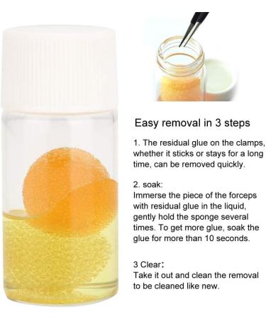 Eyelash Extension Tweezers Cleaning Tool - Lash Supplies with Brush, Liquid Remover, Sponge Ball - Curler Cleaner - Buy Online on GoSupps.com