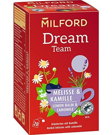 Milford Dream Team | Lemon balm & chamomile | Herbal tea with chamomile | 20 tea bags