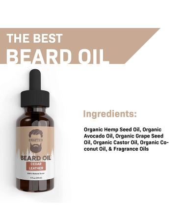 Best Unscented Beard Oil for Men | All-Natural Cedar Leather Beard & Mustache Conditioner | Quick Absorption Made in USA - Buy Online on GoSupps.com