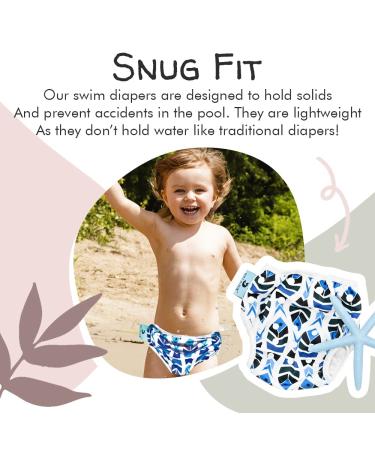 Will & Fox Fish-set: Reusable Swim Diaper and Wet Bag for Babies, Infants & Toddlers - Adjustable Girls Swimming Diaper 0-2 Years, Water Resistant Swim Bag - 1 Pack - Buy Online on GoSupps.com