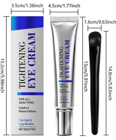 Jingmiger Eye Contour Cream 20g Lightweight Moisturizer Nourishing Eye Cream with Brush - To Reduce Puffiness and Boost Hydration Suitable for All Skin Types Day and Night Beauty Care - Buy Online on GoSupps.com