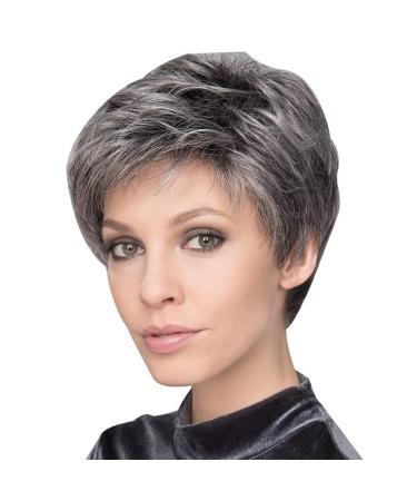 Wig Ladies Short Grey Brazilian Women Cosplay Wavy Synthetic Curly Hair 50s 60s 70s 80s