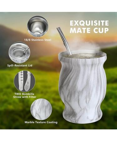 Yerba Mate Gourd Naturel - Tasse de Mat Traditionnelle - 230ML 2 Bombillas Incluses - Buy Online on GoSupps.com