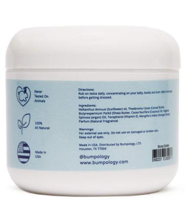 Bumpology Bump Butter Stretch Mark Cream | Hydrating 2-in-1 Belly Moisturizer for Pregnancy | Made in USA with Cocoa Butter | 4oz Pack - Buy Online on GoSupps.com