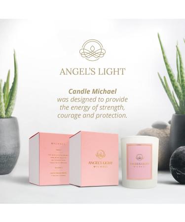 Buy ANGEL'S LIGHT Michael Luxury Scented Candle - 100% Natural Soy Wax Cedarwood Melissa & Tangerine Handmade with Wooden Wick - Elegant Design for Energy of Protection - International Shipping Available - Buy Online on GoSupps.com