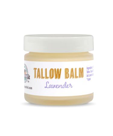 Buffalo Gal Grassfed Beauty - Tallow Balm  Tallow Grass Fed Balm Infused with Tsubaki and Lavender Oil  Nutrient-Rich Body Moisturizers  All-Natural Body Skin Care Products  Lavender Scent  2 oz