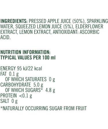 Cawston Press Sparkling Elderflower Lemonade Drink - 6 x 750ml Glass Bottles - No Sugar/Sweeteners/Artificial Colors/Preservatives - Buy Online on GoSupps.com
