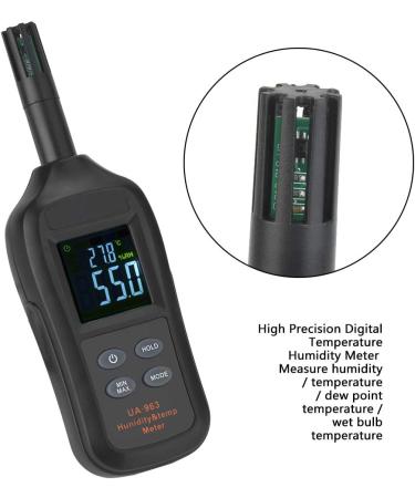 Digital Temperature Moisturizer UA963 - Thermometer Hygrometer with Dew Point & Wet Ball Tester for Rooms & Commercial Use - Buy Online on GoSupps.com