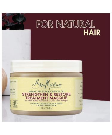 SheaMoisture Jamaican Black Castor Oil Hair Masque - Pack of 2 | Paraben-Free Treatment for Healthy Hair Growth - Buy Online on GoSupps.com