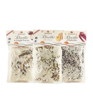 Brezzo Tris di Risotti 300 g with radicchio, pumpkin and porcini mushrooms