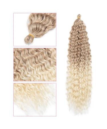 Deep Twist Crochet Hair - Waterwell Twist Bundle 22 Inch Ombre Kinky Curl Extensions 3 Packs 27/613# - Synthetic Curly Braided Hairstyle - Buy Online on GoSupps.com