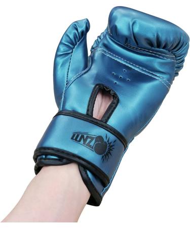 Luniquz Kids Boxing Gloves 4-8 oz | Youth Punching Bag Gloves for Boys & Girls | Blue Sparring Gloves - 6 oz - Buy Online on GoSupps.com